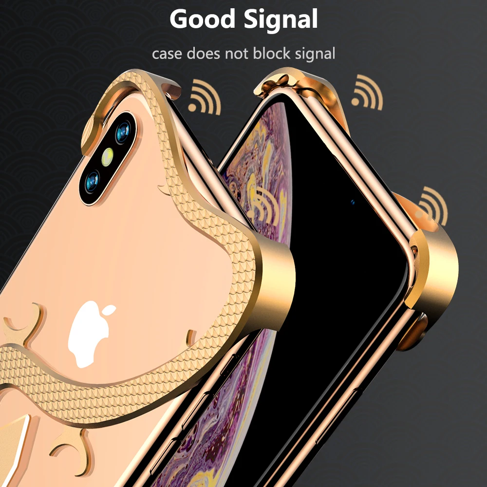 Чехол для iPhone XS Max роскошный тонкий жесткий металлический бронированный защитный