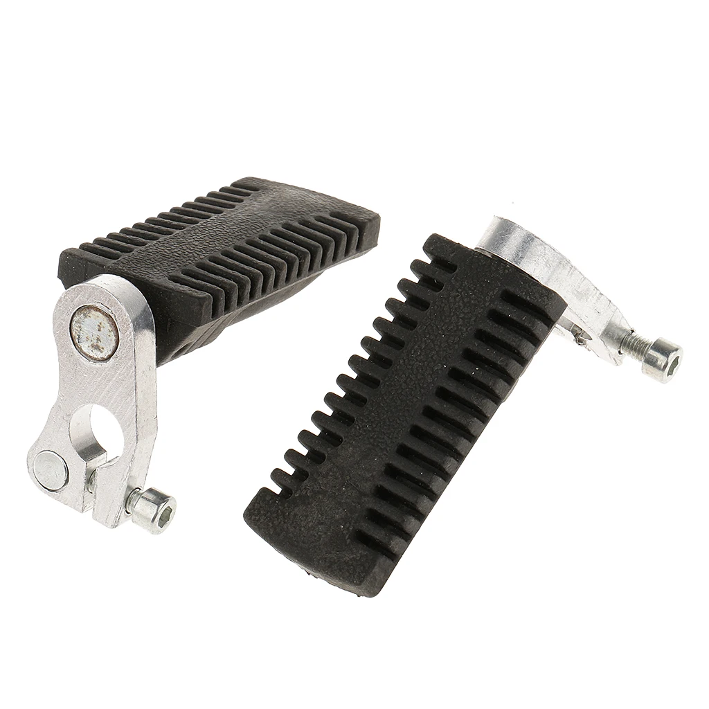 1 Pair 12mm Motorcycle Foot Peg Rest Pedals Floor Boards Compatible with 43cc 47cc 49cc Mini Moto Pocket Bike Etc