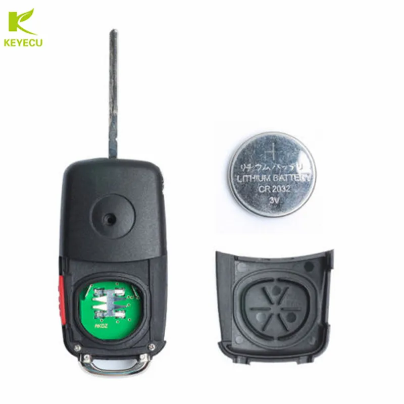 KEYECU Замена Keyless Go функция флип дистанционный ключ-брелок от машины 315 МГц/433 МГц ID46 для Volkswagen Phaeton Touareg 3D0959753AG