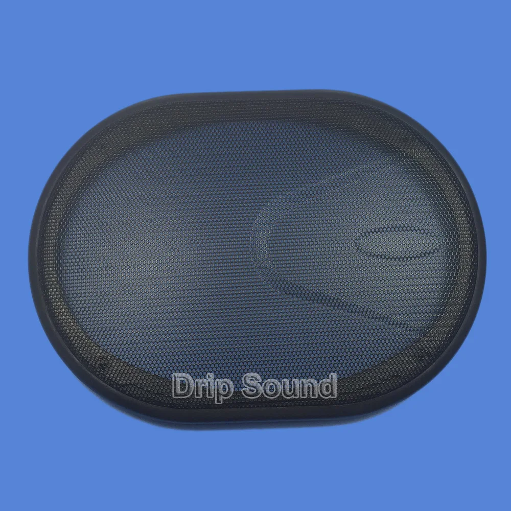 For 6"x9" 6x9 inch Car Audio Speaker Cover Protection Decorative Circle Metal Mesh Grille Black