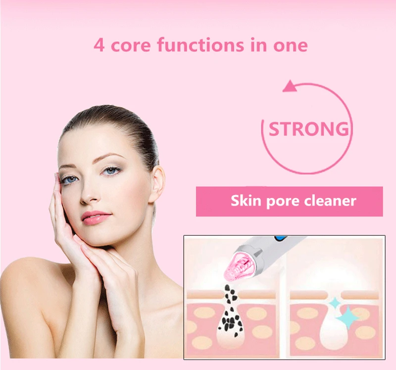 Aspirador de pó Elétrica Facial Poros Sucção Cravo Remover Rosto Pele Acne Espinha Removedor Ferramenta Cuidados Beleza Usb Recarregável 8 Beleza e saúde