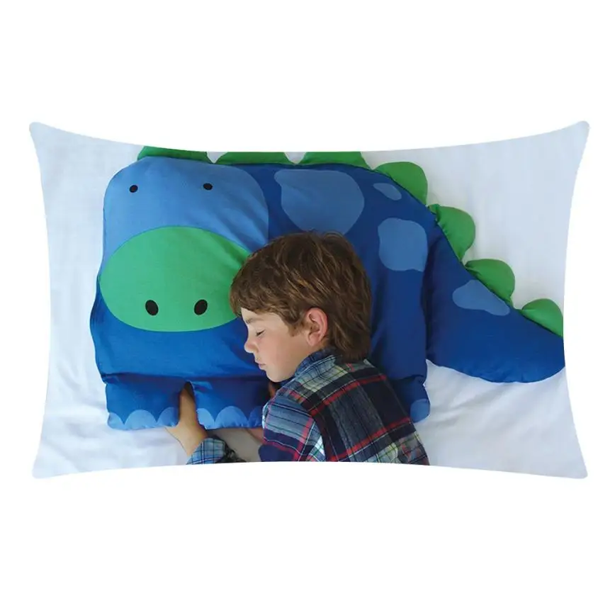 

2018 Pillow Case 50*30 Polyeste Kids Animal Pillowcase Boys Dylan The Dinosaur Pet Pillow Sham For Children Free Shipping JA9