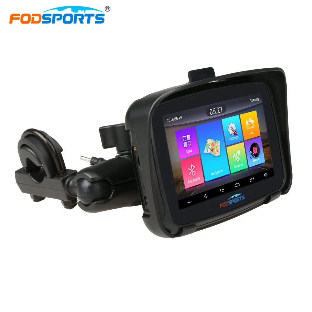 Водонепроницаемый GPS навигатор для мотоцикла Fodsports ОЗУ 1 ГБ ПЗУ 16 Гб 5 дюймов Android 6 0