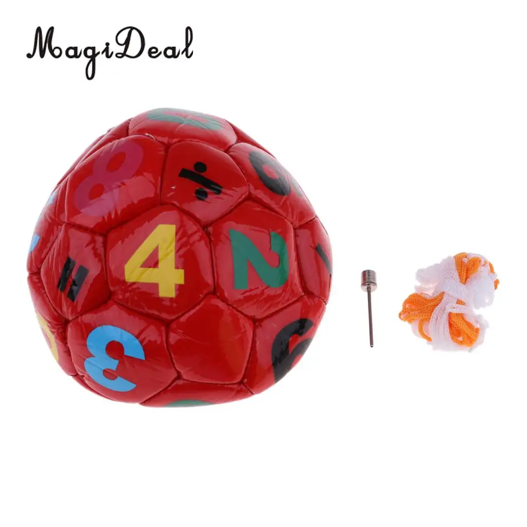 Мини Официальный Размер 2 Дети Футбол мяч& сетка сумка для хранения, накачивающий насос иглы для унисекс мальчиков девочек