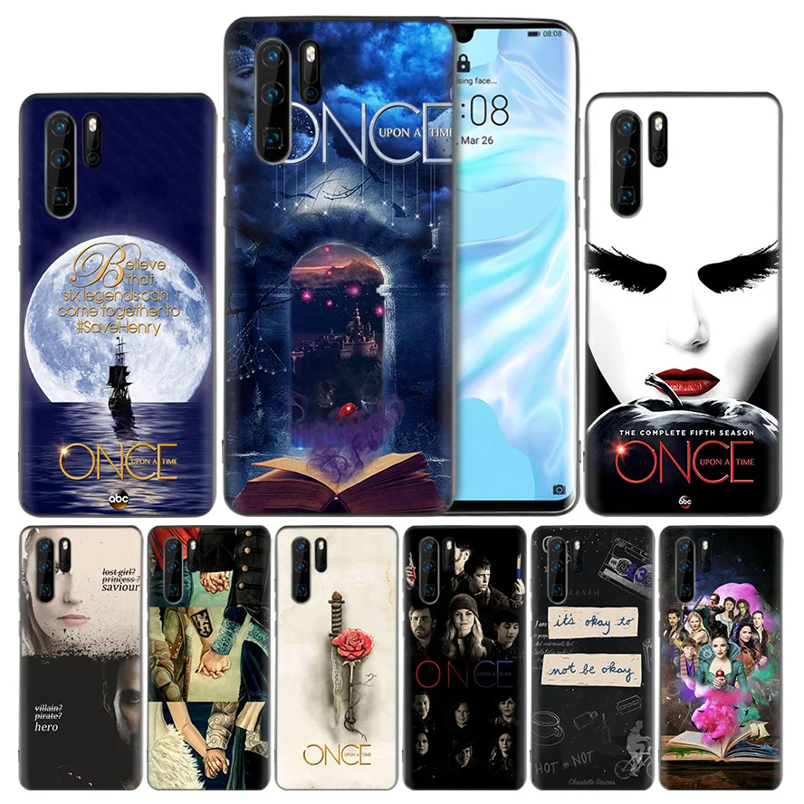 

Once Upon A Time Silicone Black Case Cover for Huawei Mate 20 10 P30 P20 P10 Lite Pro P Smart Plus 2019 Enjoy 9S 9E Nova 4E Capa
