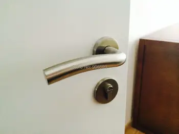 

6pairs free shipping Modern stainless steel classic ocean wave door handle/handles/lever door handle