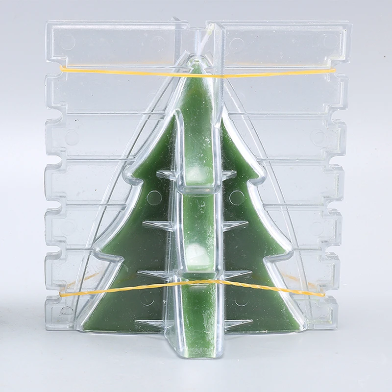 

1pcs Cross Shape Christmas Tree Candle Plastic Mould DIY Manual Mold Reusable for candles soap cakes chocolate jelly molds