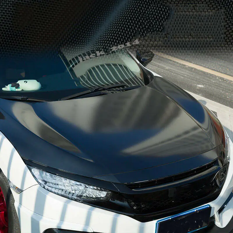 Углеродное волокно авто капот Модифицированная крышка наклейка для Honda Civic 10th
