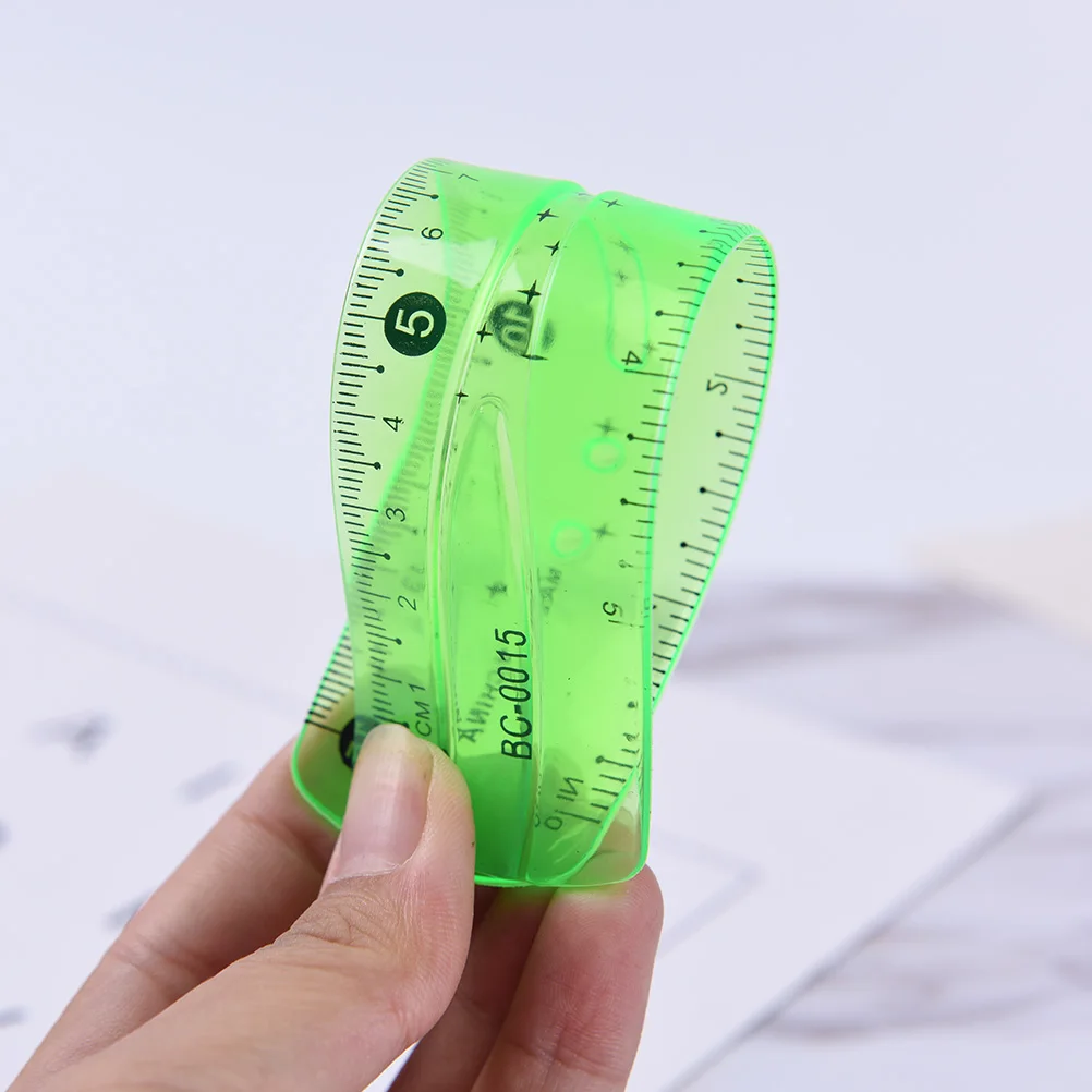 

1Pcs/Lot Multifunctional Soft Ruler Double Scale Infinite Bending 15 Cm Students Ruler Study Gift Stationery Rulers