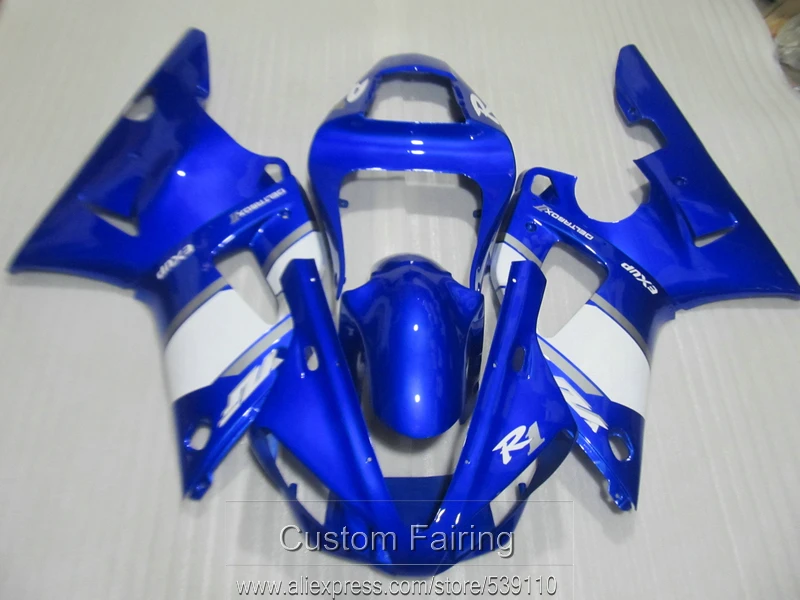 

Top selling fairing kit for Yamaha YZFR1 00 01 blue white fairings set YZF R1 2000 2001 LK23
