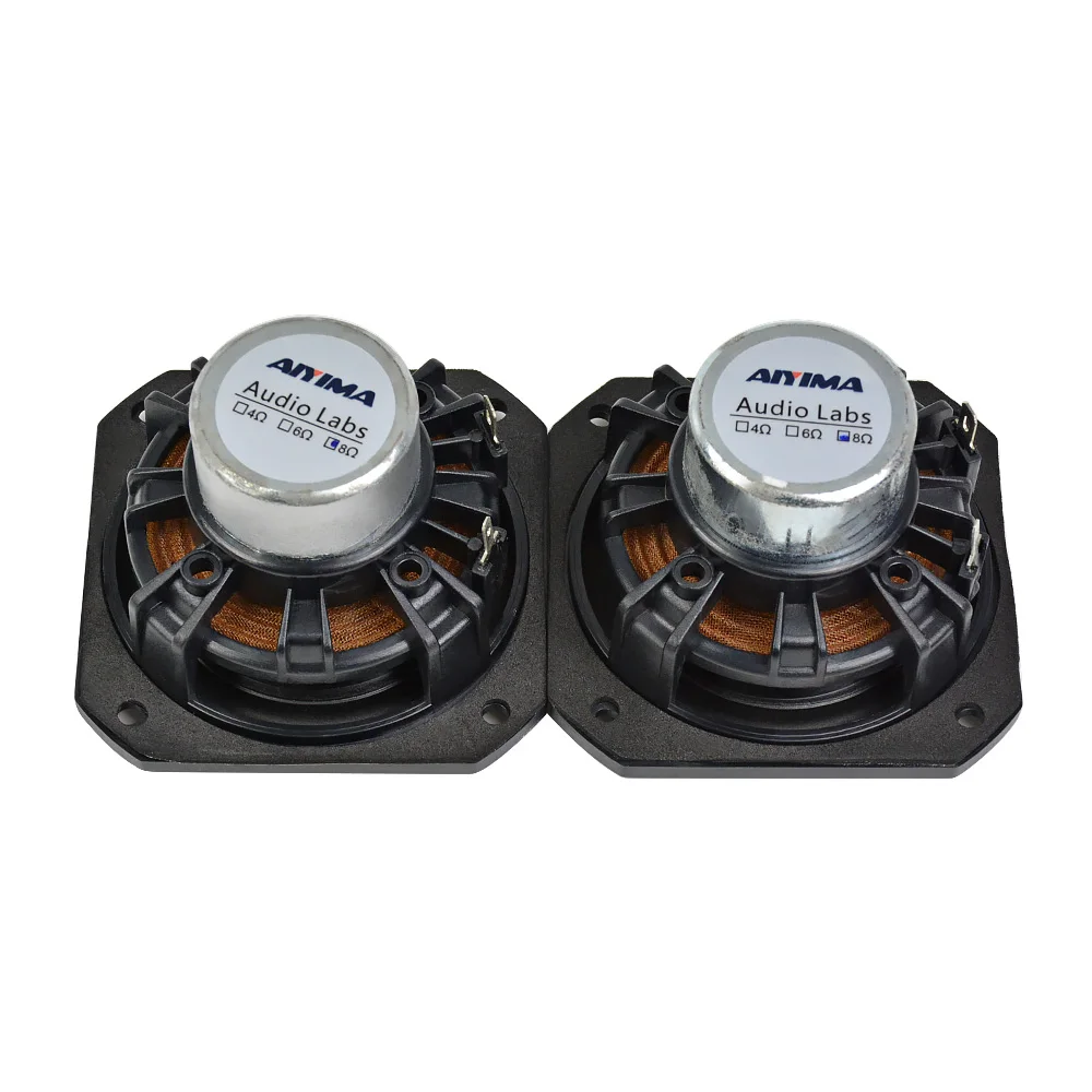 AIYIMA 2 шт. 3 дюйма аудио портативный полный спектр динамик s Altavoces 4 Ом 25 Вт Hifi Altavoz DIY