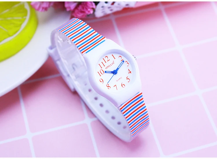 Willis часы женские Красочные Круглые водонепроницаемые цифровые кварцевые часы детские часы с буквами студенческие часы relogios feminino