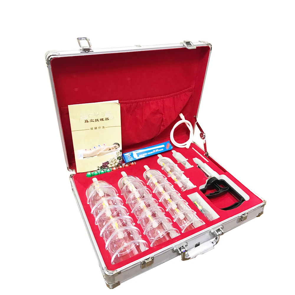 

24 Pieces Wholesale Bigger Cans cups chinese cupping kit pull out vacuum apparatus therapy massage and relax Aluminum alloy gift