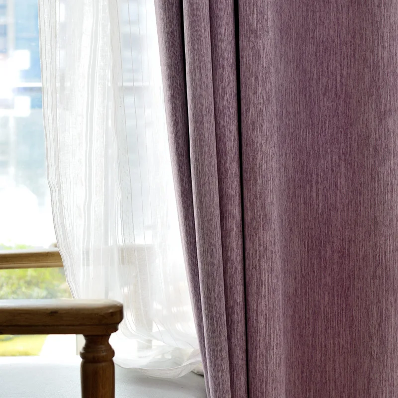 

8 color Finish Product Linen Thicken 1000g Thermal Insulated Sound Insulation Blackout Curtains,Modern Living Room Curtains