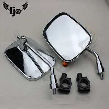 

motorcycle rearview mirror for kawasaki honda suzuki yamaha Harley Davidson motorbike Reflector mirror parts Square Silver
