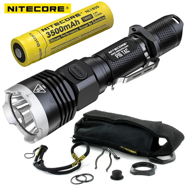 Nitecore P16 TAC 1000 Lumens CREE XM-L2 U3 LED Tactical Flashlight 18650 Rechargeable Battery Hunting Search Torchs