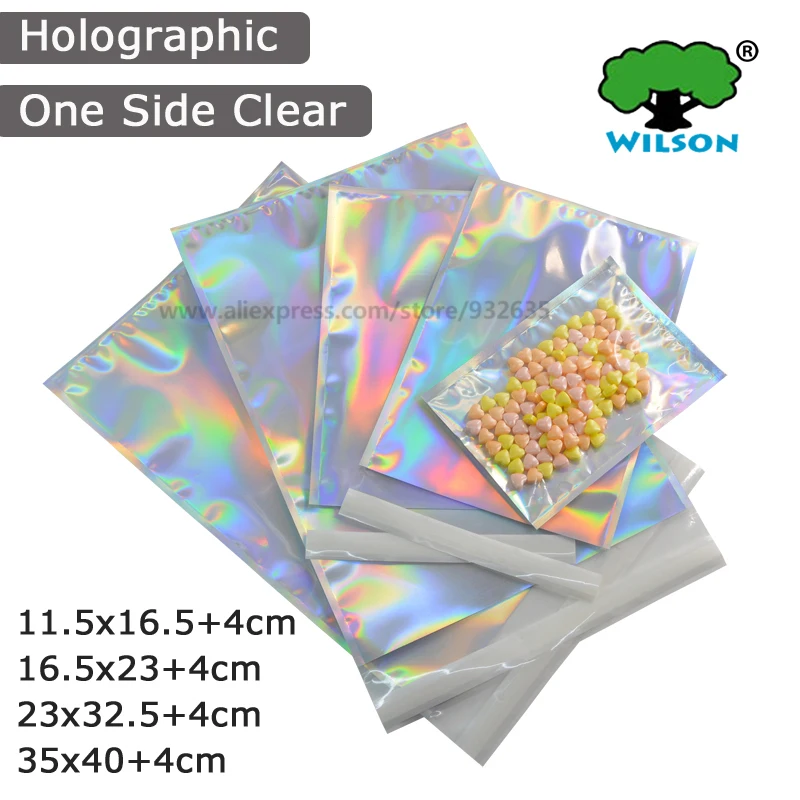 50 PCS Self-seal Adhesive Courier Bags Laser Holographic Plastic Poly Envelope Mailer Postal Shipping Mailing Bags Cosmetic 3