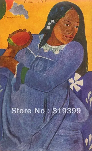 

Paul Gauguin Oil Painting Reproduction on Linen canvas, Woman with Mango ,Free Shipping,Museum Quality,100%handmade