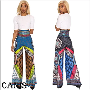

Exotic Printed Women Casual Wide Leg Pants High Waist Casual Loose Summer Stretch Boho Pants Hippie Trousers