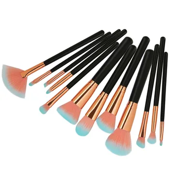 

Pro 12pcs Makeup Brushes Set Powder Foundation Eyeshadow Make Up Brushes Cosmetics Soft Synthetic Hair Mini Fan Brush Maquiagem