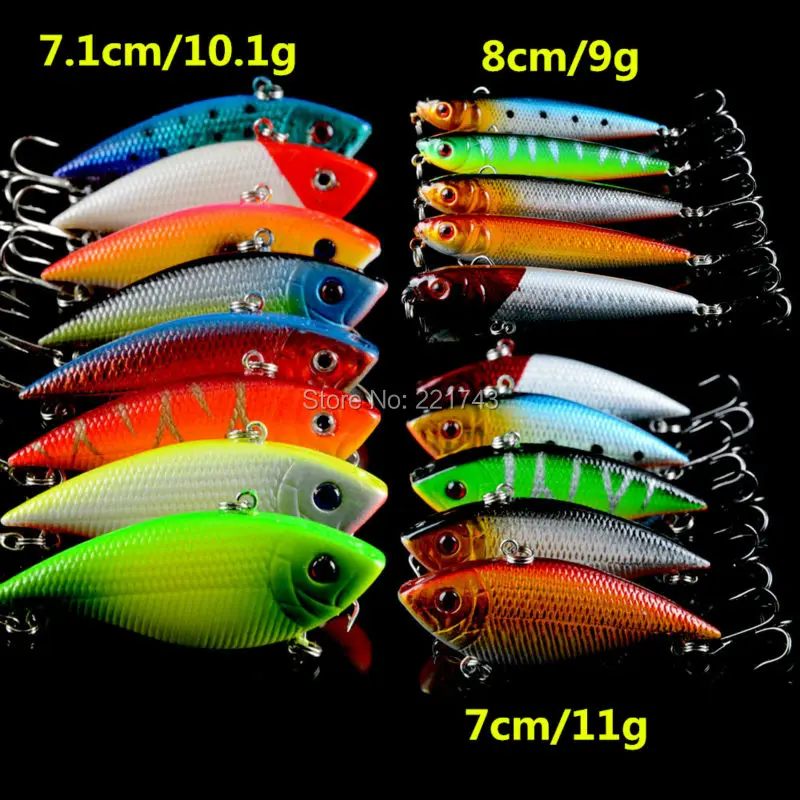 

18pcs/Set Fishing Lures Mixed 3Models Hard Bait Artificial Make 18 Color VIB Lure Pencil Fishing Tackle Mix Fishing Bait
