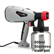 800 Вт съемный высоковольтный Электрический пистолет-распылитель, регулируемая распылительная машина с соплом, краска с контролем потока, электрический пистолет-распылитель