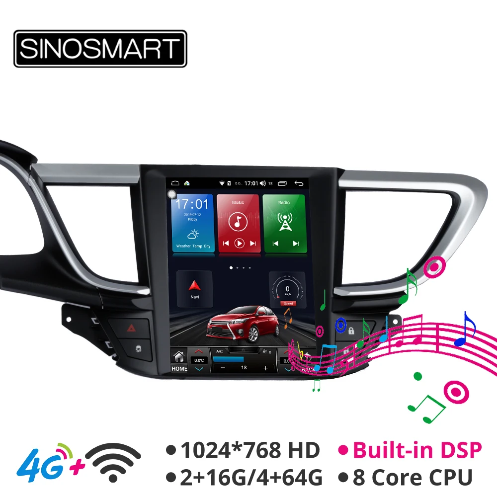 Excellent Sinosmart 9.7 inch Android 8.1 Vertical HD screen car gps multimedia radio navigation player for Renault Koleos 2017-2018 12