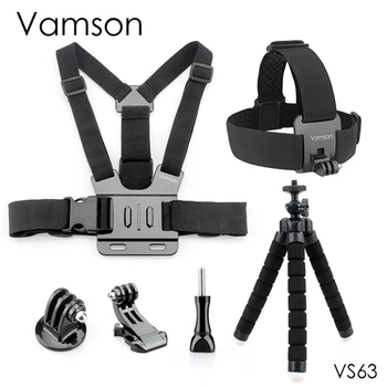 

Vamson Accessories for Gopro Hero 6 5 4 3+ Octopus Tripod Monopod Chest Head Strap Mount For Xiaomi Yi 4K SJ4000 VS63