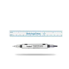 2 головки линейка писец инструмент кожи Маркер с MeasureFor татуировки губы брови пирсинг татуаж