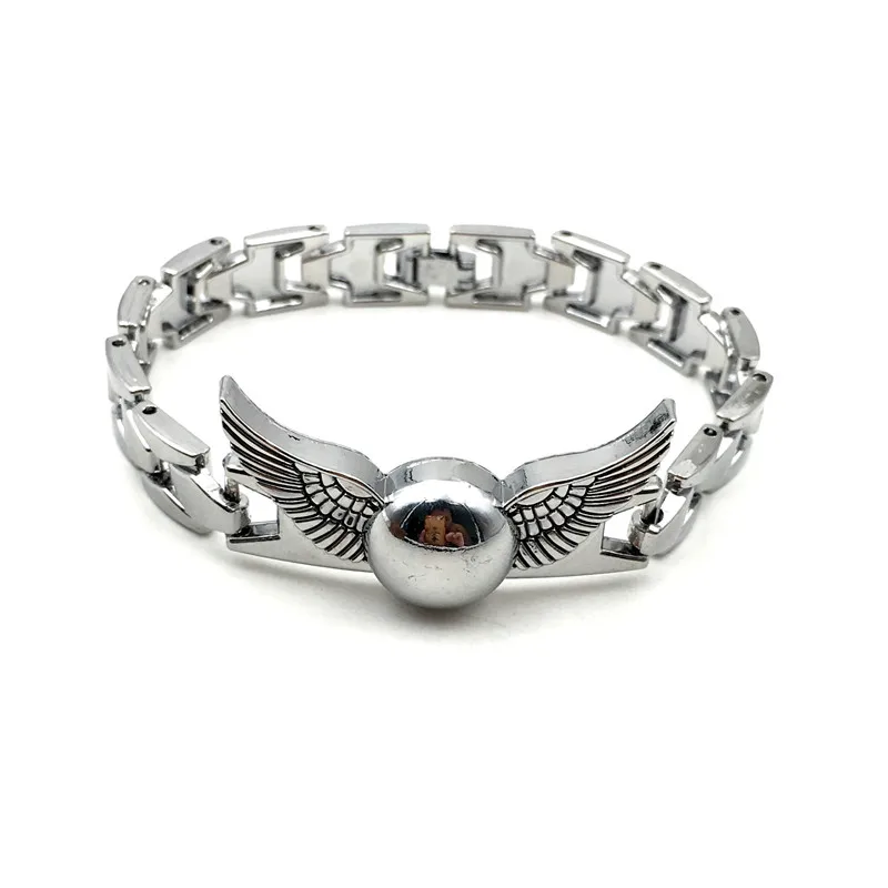 

Wholesale 10pcs/lot Movie Alloy Bracelet Vintage Golden Snitch Logo Bracelet For Women&Men