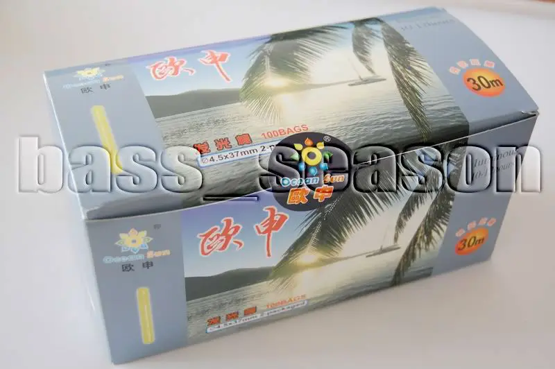 

Ocean Sun 200pcs Chemical Light Fishing Fluorescent Glow Stick Dia:4.5X37mm