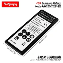 3,85 V 3800mAh для samsung Galaxy Note 4 N910F N910H N910T N910G SM-N910 SM-N910A SM-N910C Li-Po Батарея