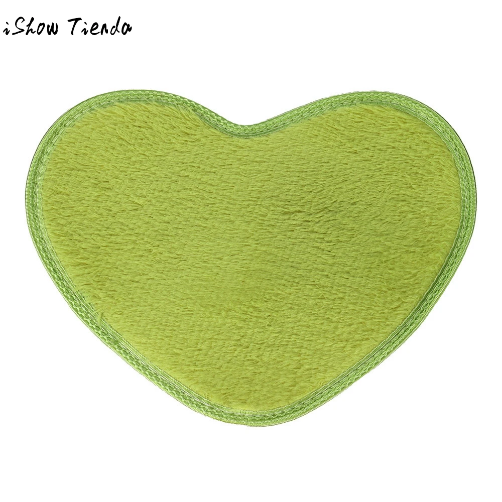 

Ground Decoration Bath Mats Heart Shape Non-slip Soft Bath Mats Kitchen Bathroom RoomDecor 40*28cm Absorbent Non-slip Mat Tapete