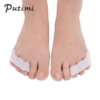 

PUTIMI 1pair Silicone Toe Protector Bunion Corrector Pedicure Foot Care Tool Toe Straightener Splint Hallux Valgus Toe Corrector