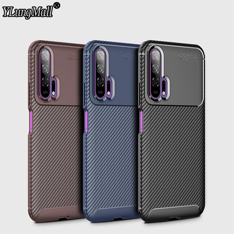 

Carbon Fiber Case for Honor 20 Pro Case Huawei Honor 8X Max 8A 8C 8S 7A 10 Lite 10i 9i 9N View 20 Magic 2 Play Case Back Cover