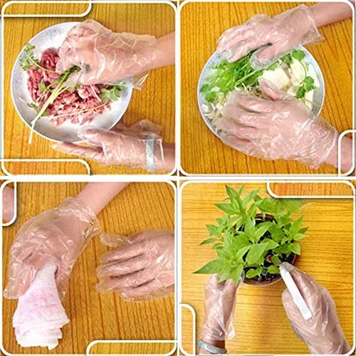 Plastic Gloves Disposable Food Safe Gloves 100pcs/Set Eco-friendly Disposable Gloves One-off Plastic Gloves For Food/Cleaning/C