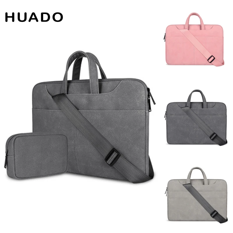 Laptop Bag 15.6 14 Pink/ Grey Unisex Shoulder bags 13.3 15.4 inch Zipper Laptop Sleeve Case PC Tablet Case Cover for business