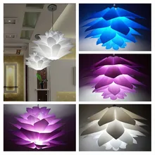 DIY Lotus Chandelier PP Pendant Lampshade Ceiling Room Decoration Puzzle Lights Modern Lamp Shade