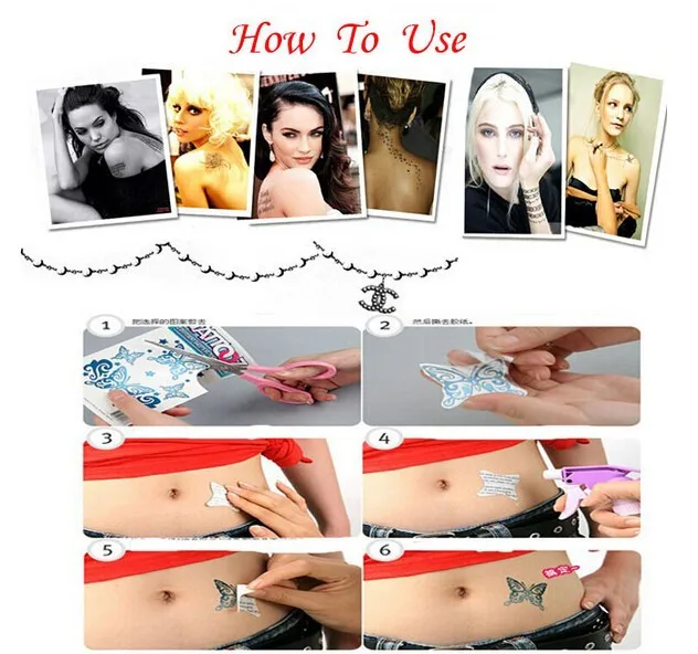 Catelefantepavão Adesivos Tatuagem Temporária Corpo Impermeável Hot 3d 5 temporária corpo impermeável adesivos