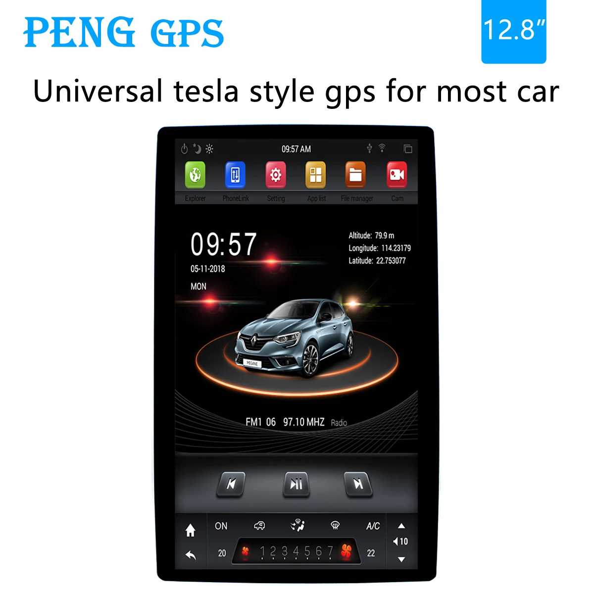 Автомобильный gps радиоприемник без dvd плеера 2din в стиле Тесла для Toyota Lexus Land Rover Nissan