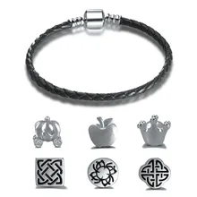 Effie queen браслет из натуральной кожи 8 стилей цвет серебра Талисман Бусины Подходят Браслет оригинальные DIY ювелирные аксессуары DP01