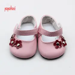 1 пара розовый цветок PU куклы обувь подходит для 18 дюймов 18 дюймов gir куклы маленький ботинок аксессуары