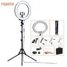 FOSOTO RL-18 240LED 5500K Dimmable Photography/Photo/Studio/Phone/Video Ring Light Lamp&Tripod Stand For Canon Nikon Dslr Camera