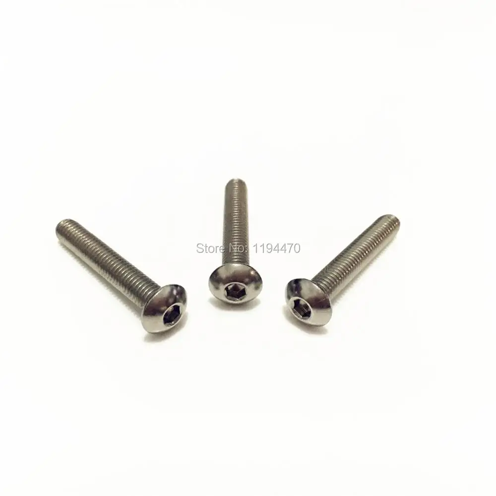 

500pcs/Lot M2.5x16mm M2.5*16 ISO7380 Metric 304 Stainless Steel Button Head Hex Socket Cap Screw Round Head Allen Bolt