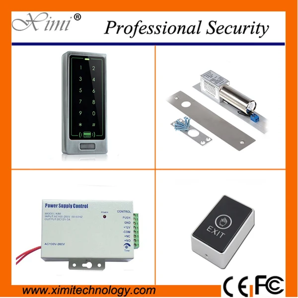 

Good quality without software metal access control reader 125KHZ proximity card with 8000 users access control system