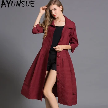 

AYUNSUE Casaco Feminino Autumn Outwear Women Trench Coat Long Coats Ladies Big Size High Quality Coat Women Abrigo Mujer KJ122