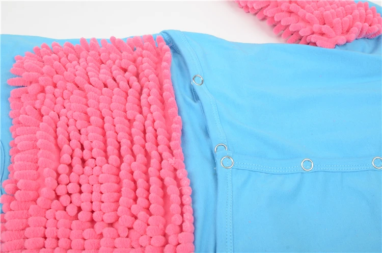 Hot Baby Mop Romper Outfit Unisex Boy Girl Polishes Floors Cleaning Mop Suit Autumn Winter Kids Crawls Toddler Swob Jumpsuit bright baby bodysuits