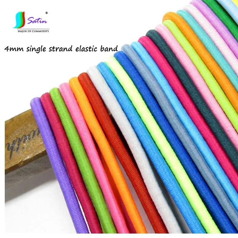 

Wholesale 10Meters Diameter 4mm Colorful Single Strand Round Elastic Band,Sew Accessory 0.4cm 1-strand Round Elastic Band S0625L