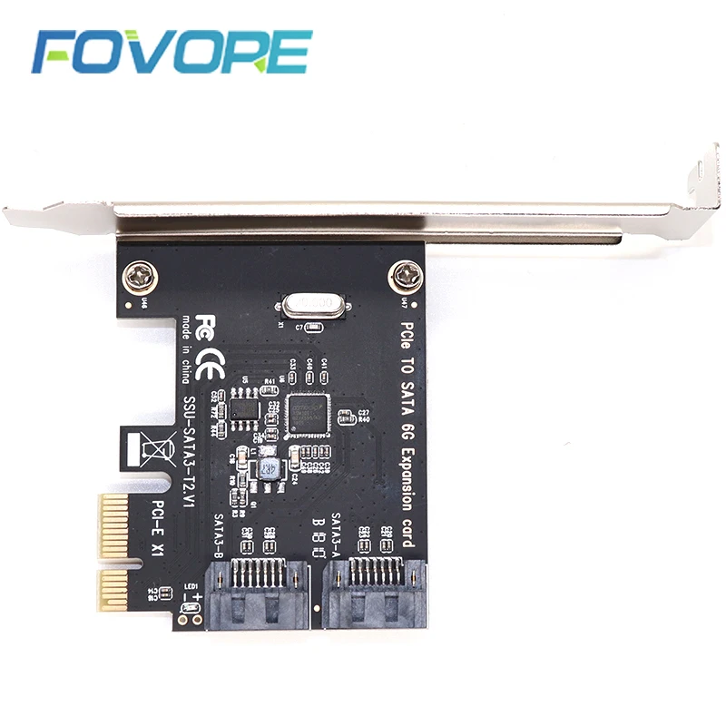 Удлинительная карта PCI E Express для SATA 3 0 с кронштейном 2 порта III 6 Гбит/с