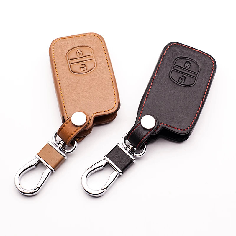 

For Toyota Camry/ Highlander / VIOS /Yaris 2 buttons key case starline a93 Genuine Leather Remote Control Keychain Car Key Cover